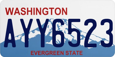 WA license plate AYY6523