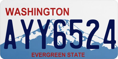 WA license plate AYY6524