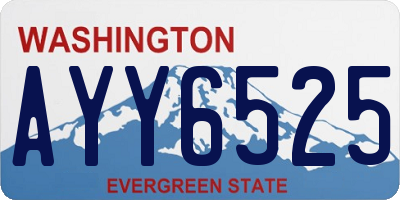 WA license plate AYY6525