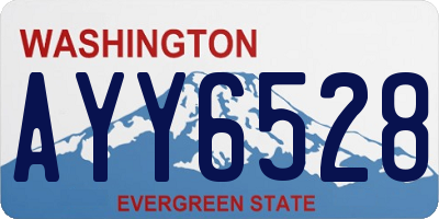 WA license plate AYY6528