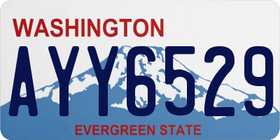 WA license plate AYY6529