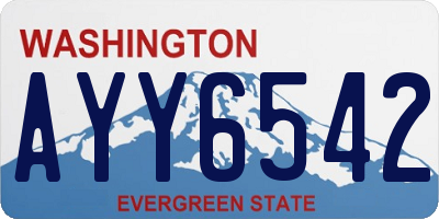 WA license plate AYY6542