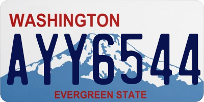 WA license plate AYY6544