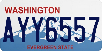 WA license plate AYY6557