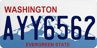 WA license plate AYY6562