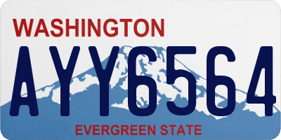 WA license plate AYY6564