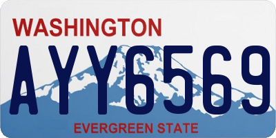 WA license plate AYY6569