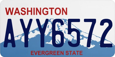 WA license plate AYY6572