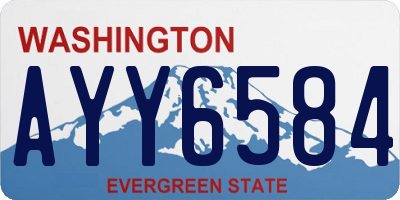 WA license plate AYY6584