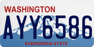 WA license plate AYY6586