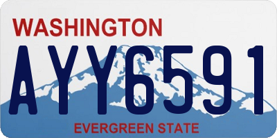 WA license plate AYY6591