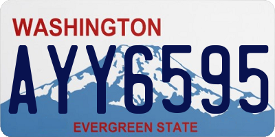 WA license plate AYY6595