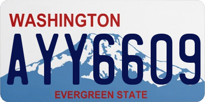 WA license plate AYY6609