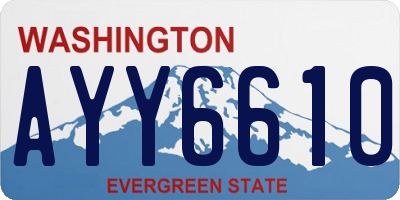 WA license plate AYY6610