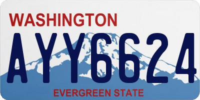 WA license plate AYY6624