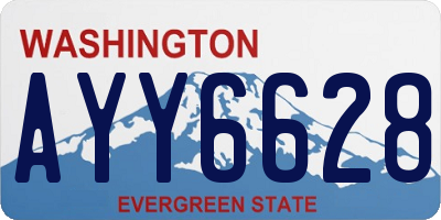 WA license plate AYY6628