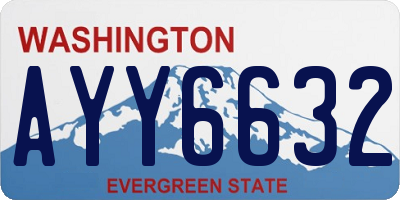 WA license plate AYY6632