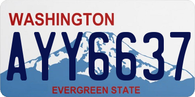 WA license plate AYY6637