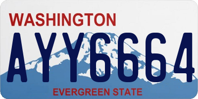 WA license plate AYY6664