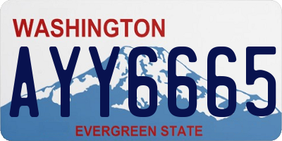 WA license plate AYY6665