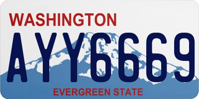 WA license plate AYY6669