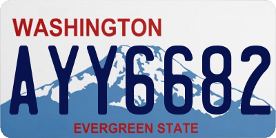 WA license plate AYY6682