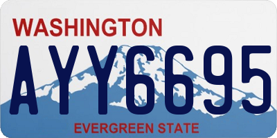 WA license plate AYY6695