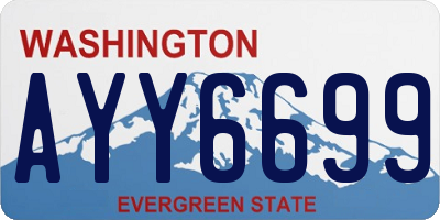 WA license plate AYY6699