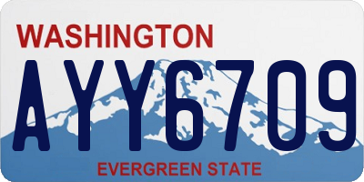 WA license plate AYY6709