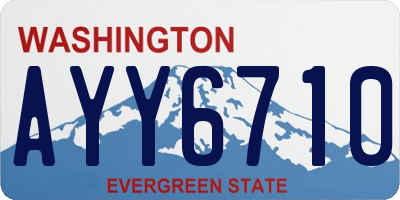 WA license plate AYY6710