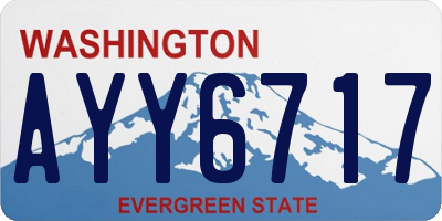 WA license plate AYY6717