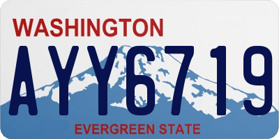 WA license plate AYY6719