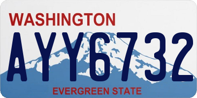 WA license plate AYY6732