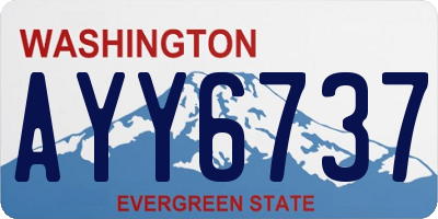 WA license plate AYY6737