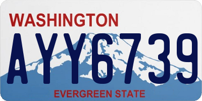 WA license plate AYY6739