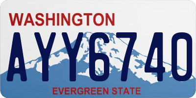 WA license plate AYY6740