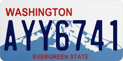 WA license plate AYY6741