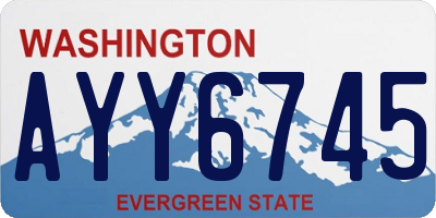 WA license plate AYY6745