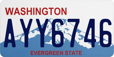 WA license plate AYY6746