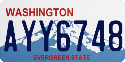 WA license plate AYY6748