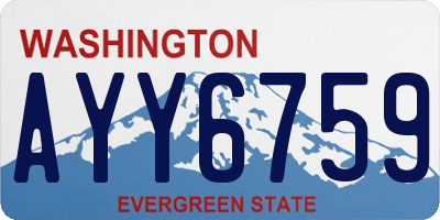 WA license plate AYY6759