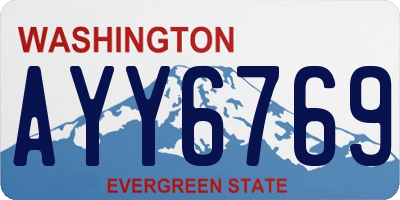 WA license plate AYY6769