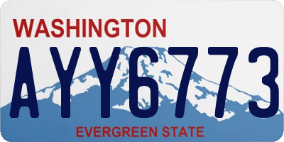 WA license plate AYY6773