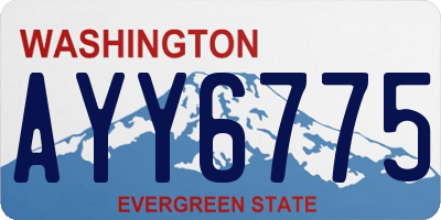 WA license plate AYY6775