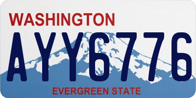 WA license plate AYY6776