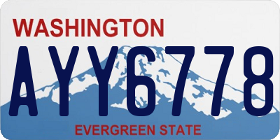 WA license plate AYY6778