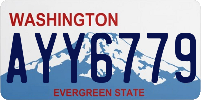 WA license plate AYY6779