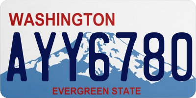 WA license plate AYY6780