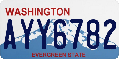 WA license plate AYY6782