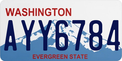 WA license plate AYY6784